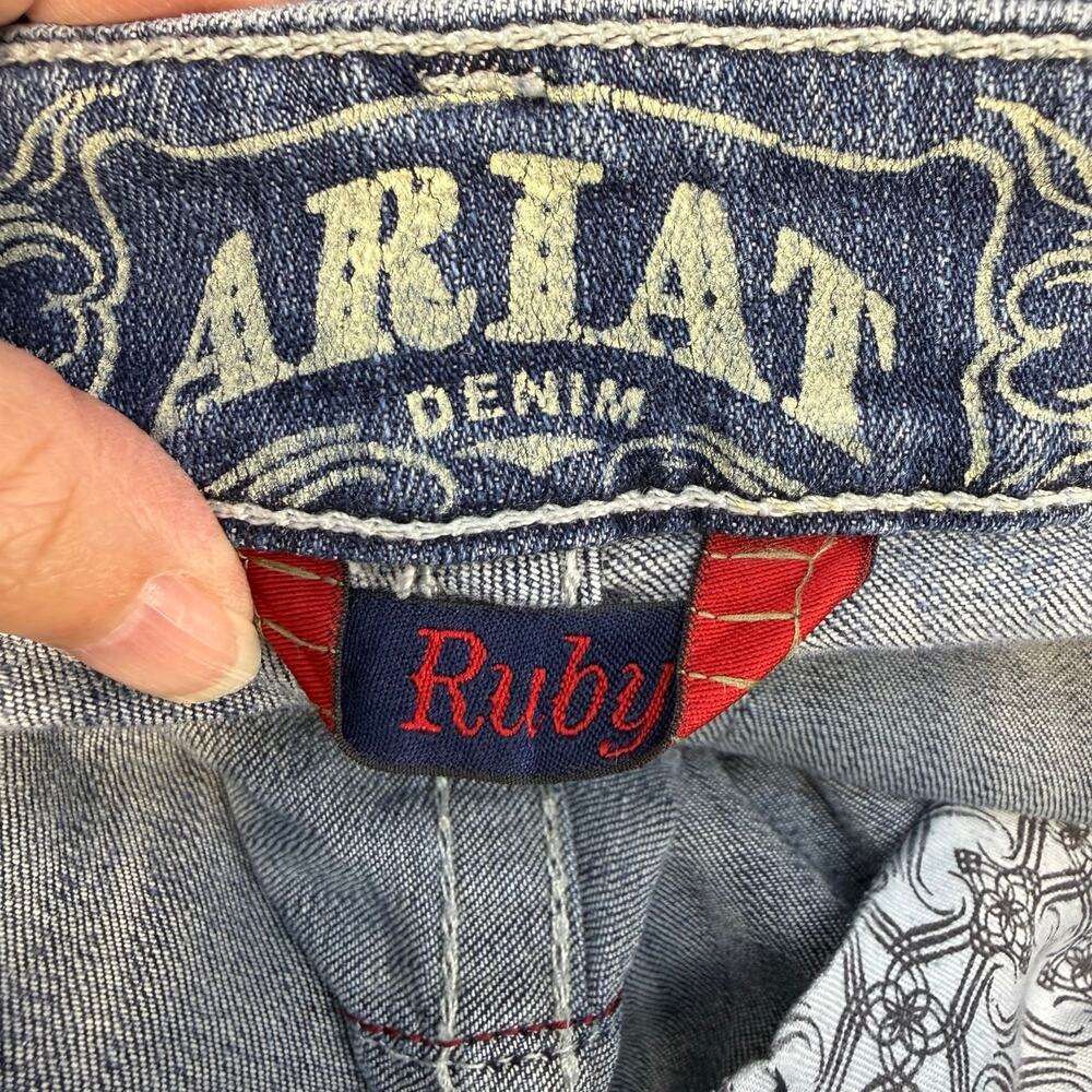 Ariat Jeans Women's 30L (10) Blue Ruby Tall Cowgirl Western Bootcut Vintage - Picture 9 of 16